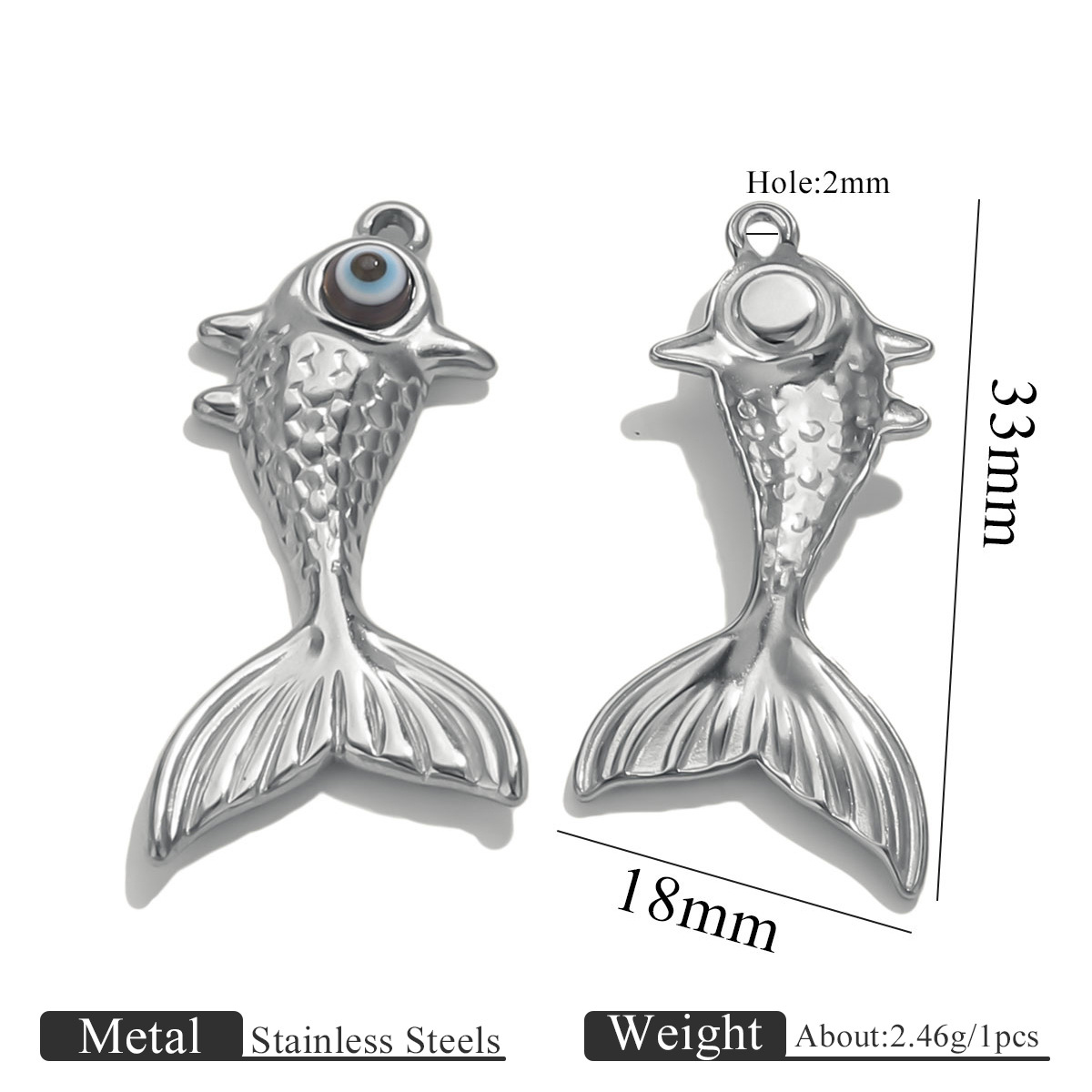 Oil dripping eyes fish steel color