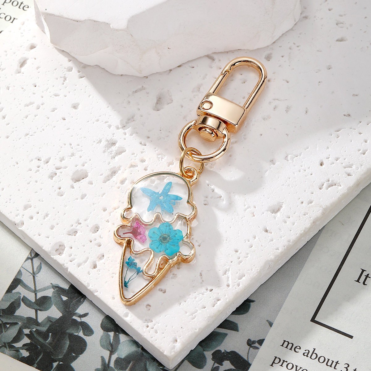 Ice cream blue flower