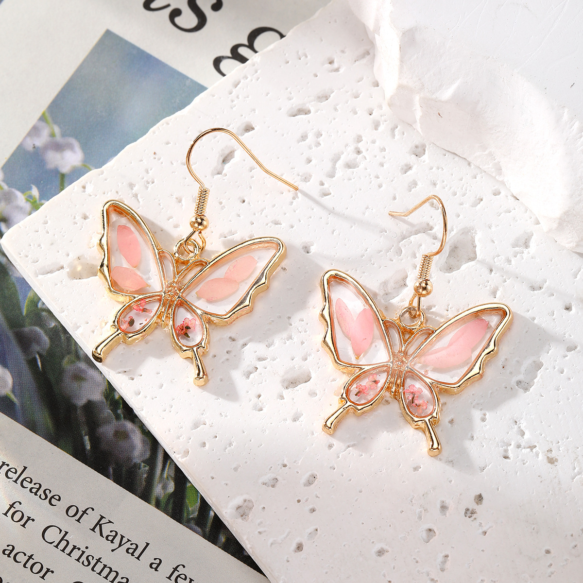 Pink symmetrical butterfly