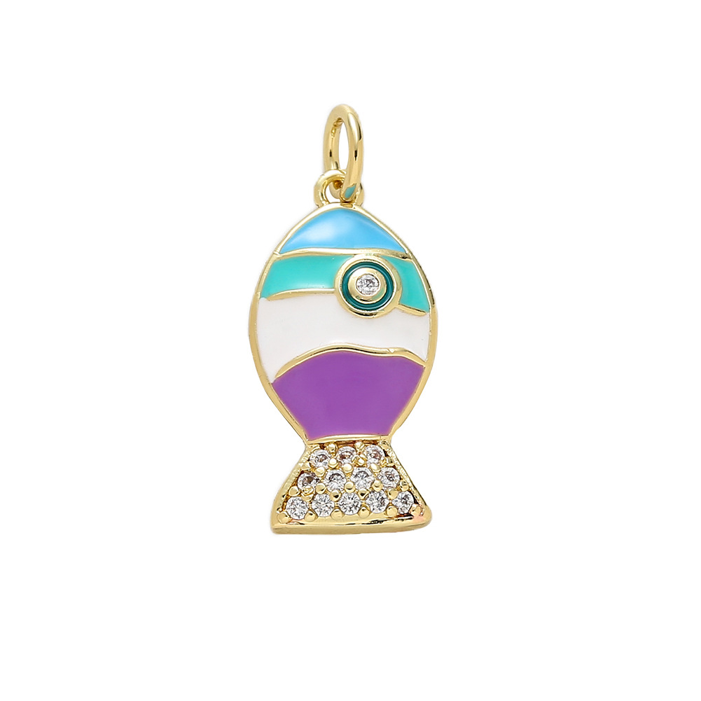 A53 blue green white purple small fish