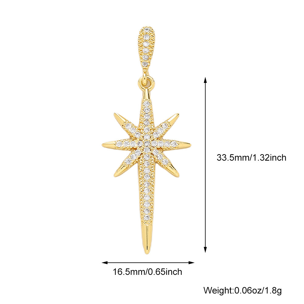 A62 zircon eight-pointed star
