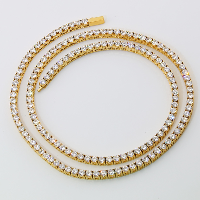 5mm wide gold 55cm long n0123g-55