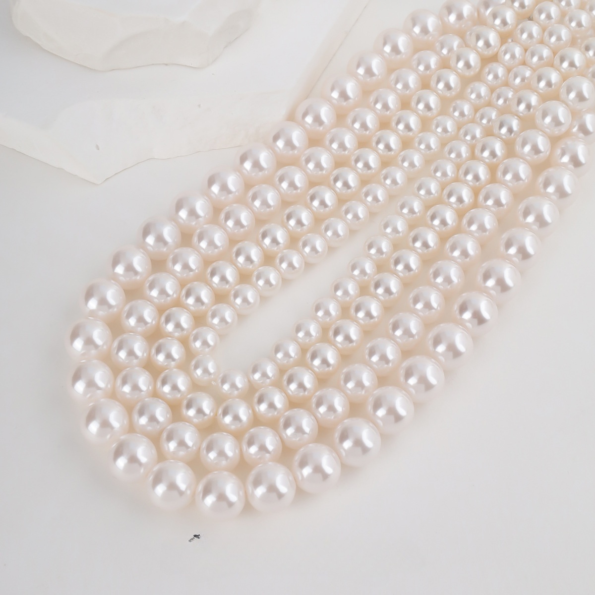 12mm sterling silver ingot buckle pearl necklace (43cm)