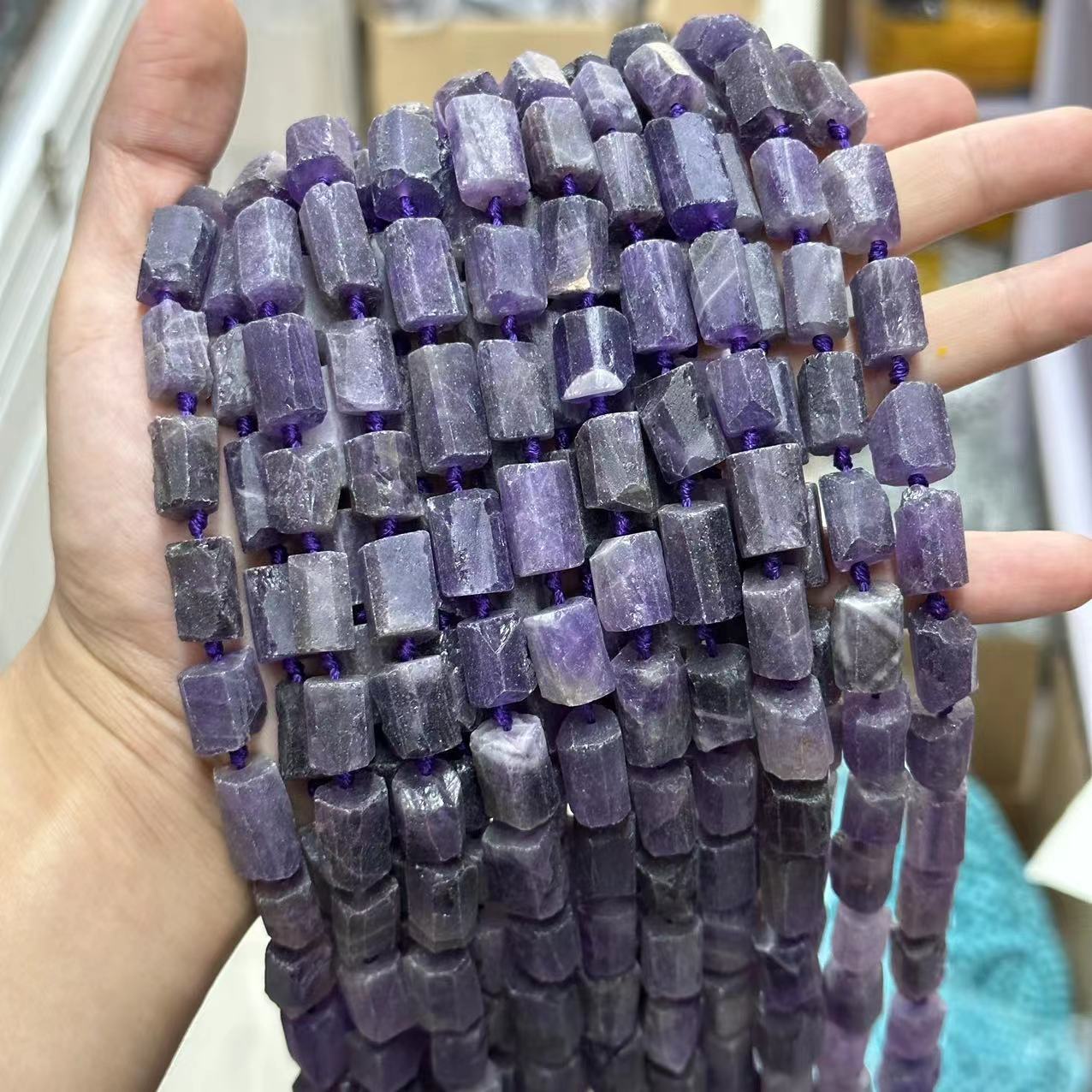 Frosted amethyst about 10*14mm (large particles, matte)