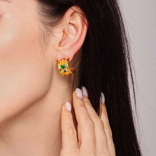 F1709-Gold Earrings