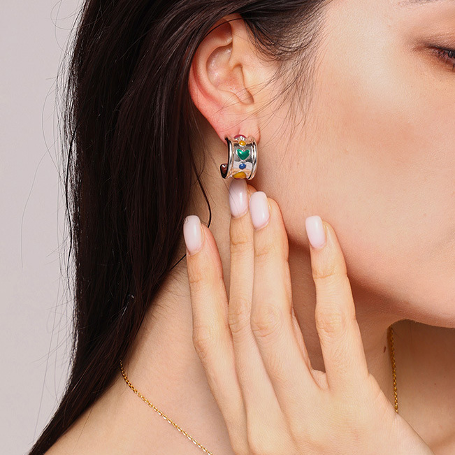 F1709-Steel earrings