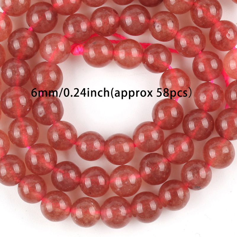 6mm strawberry crystal chalcedony