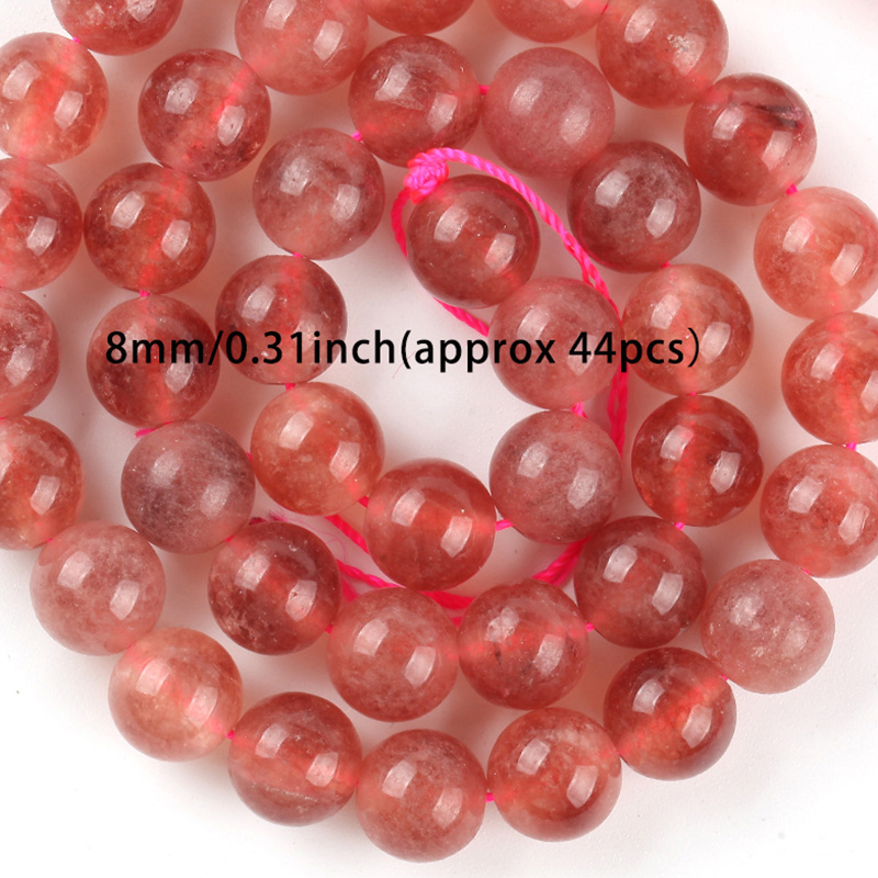 8mm strawberry crystal chalcedony