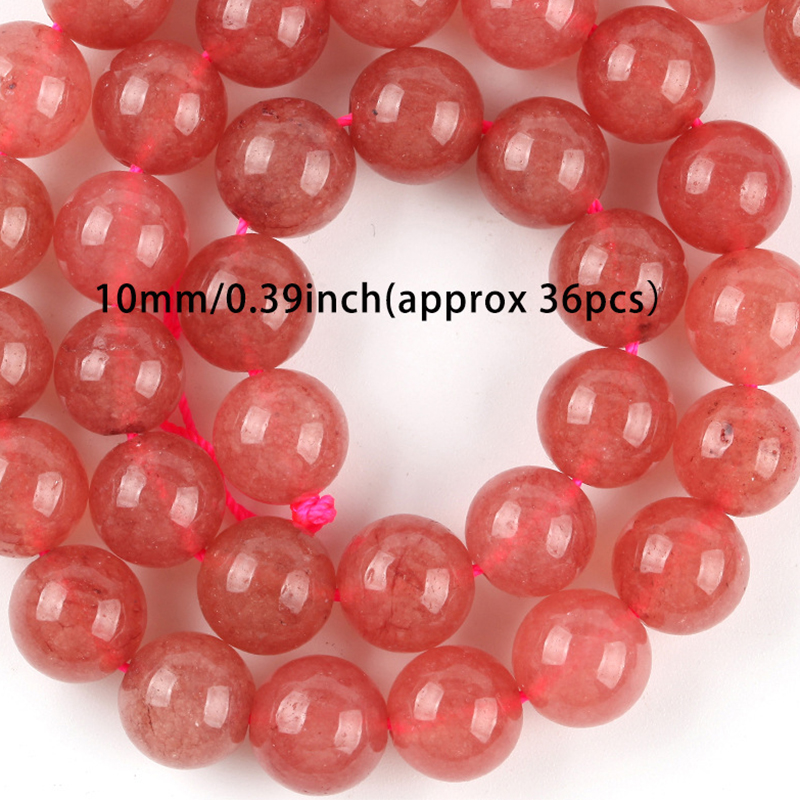10mm strawberry crystal chalcedony
