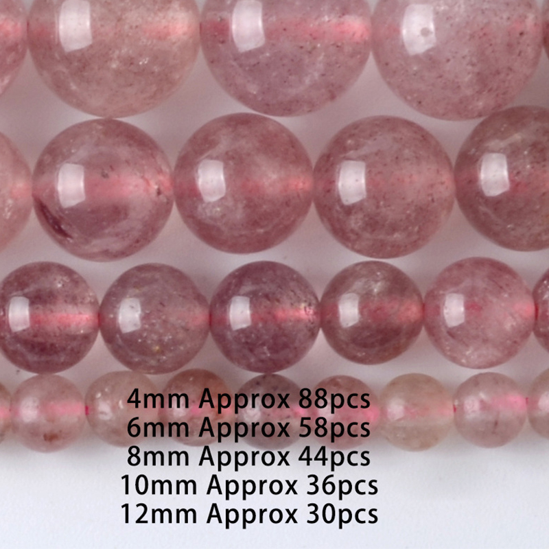4mm natural strawberry crystal