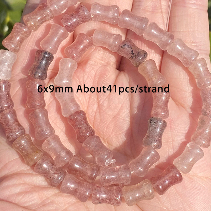 6x9mm bamboo strawberry crystal