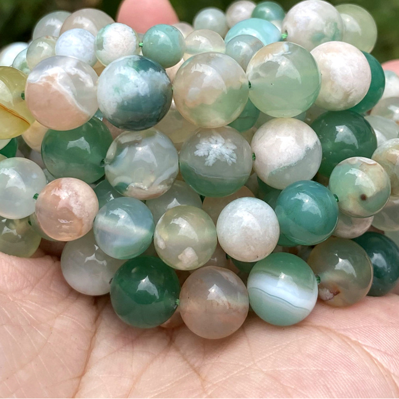 Green cherry blossom