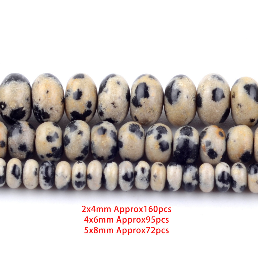 6mm abacus bead spotted stone
