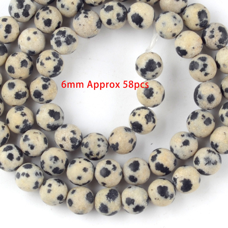 6mm frosted spotted stone