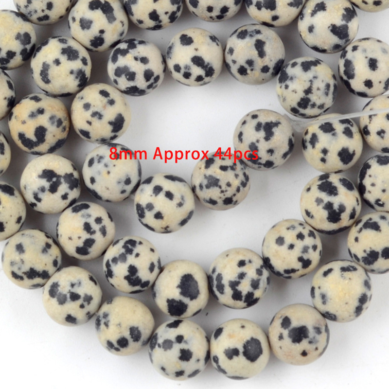 8mm frosted spotted stone