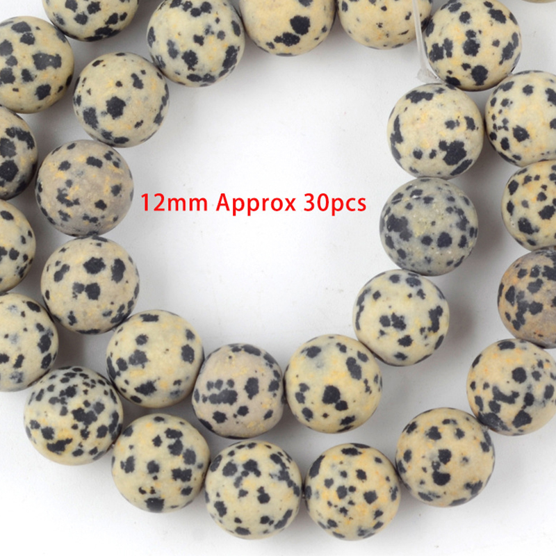 12mm frosted spotted stone