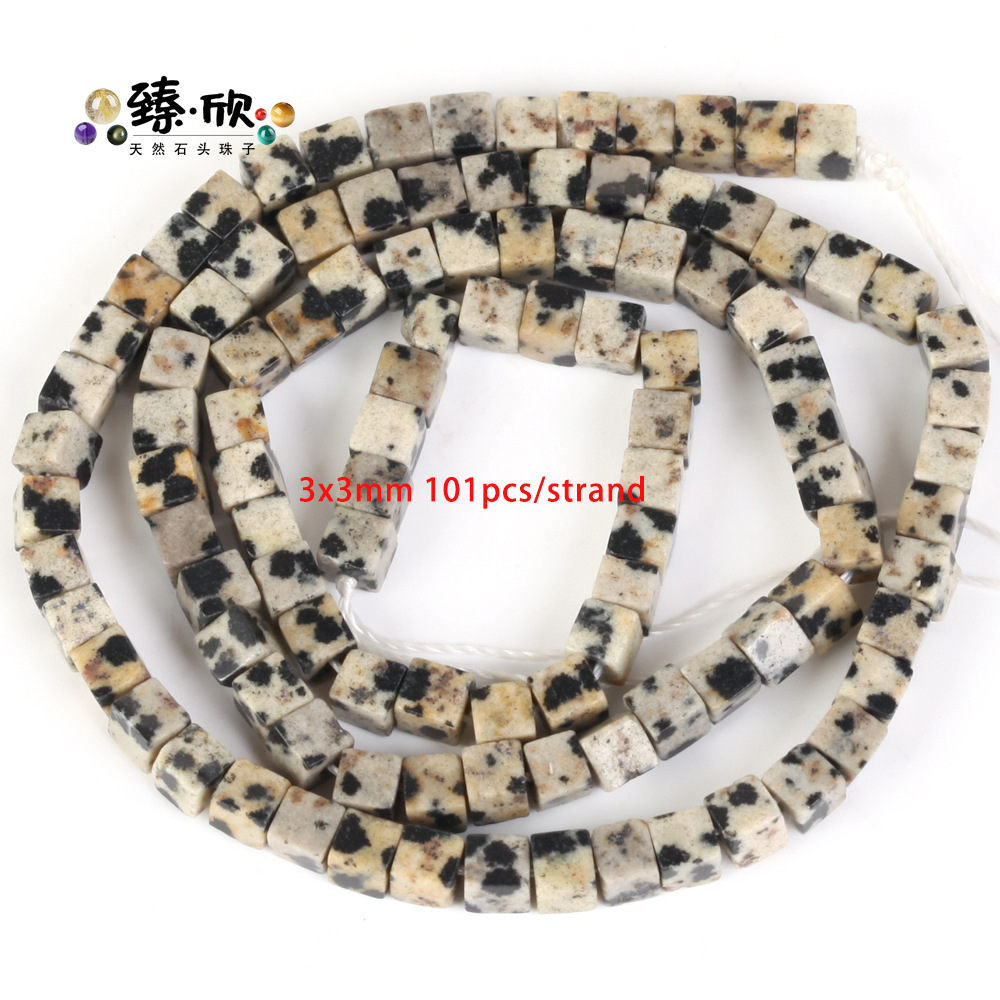 3x3mm square spotted stone
