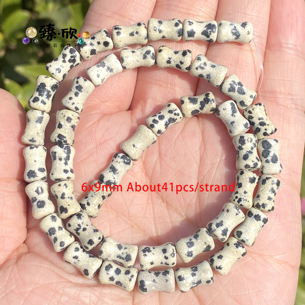 6x9mm bamboo spotted stone