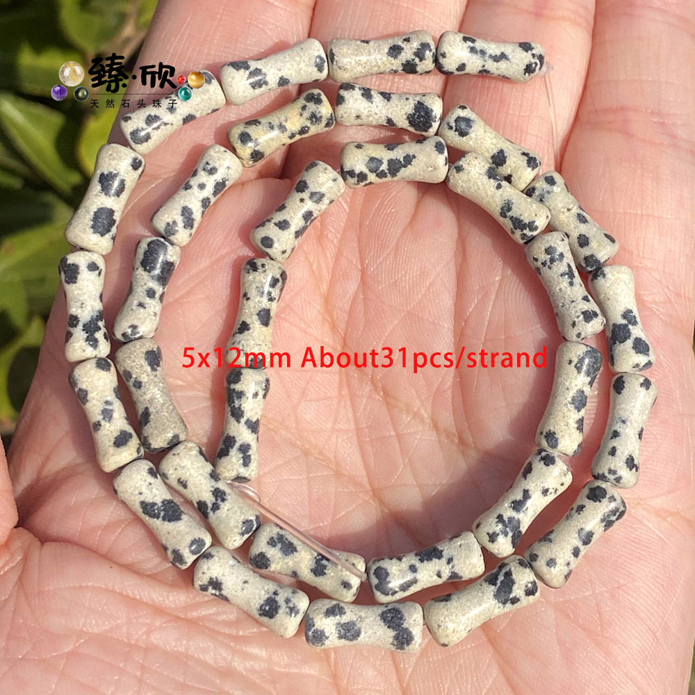 5x12mm bamboo spotted stone