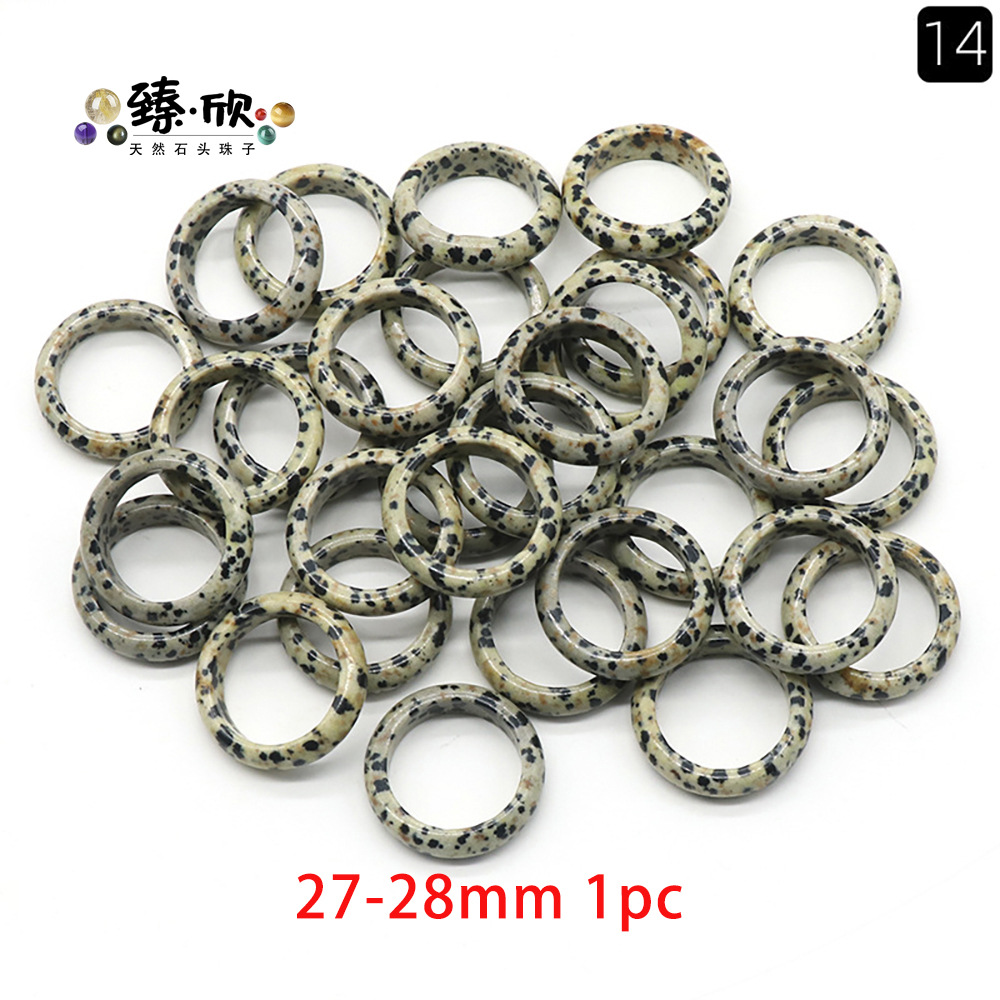 27-28mm running ring spotted stone
