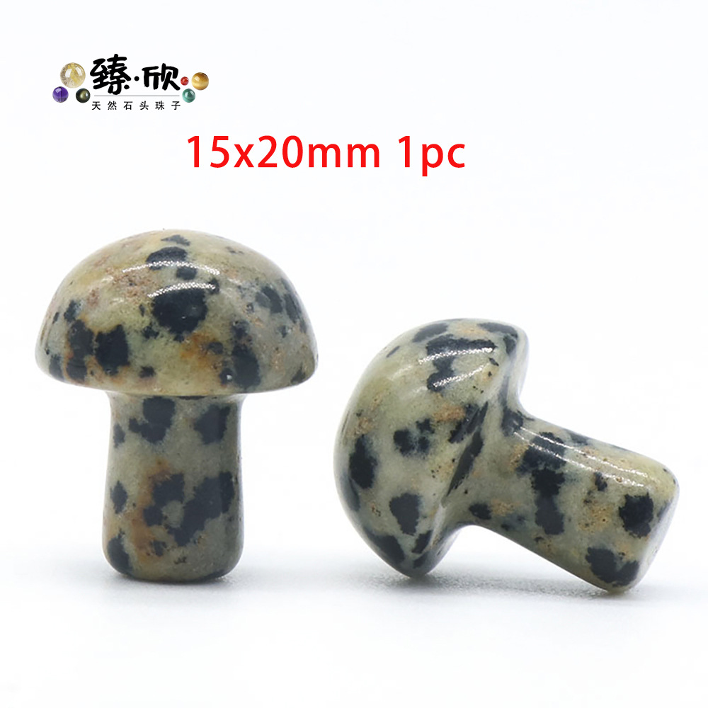 15x20mm mini mushroom spotted stone