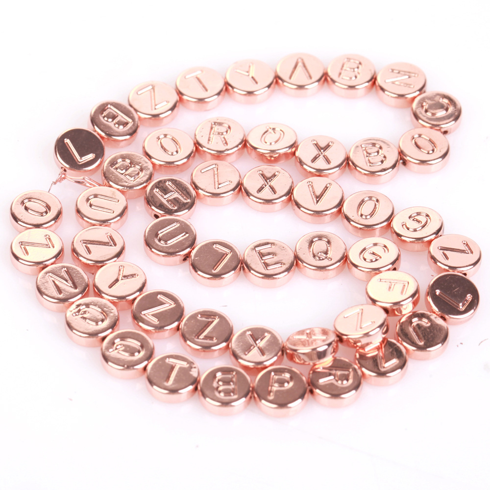 random letters rose gold