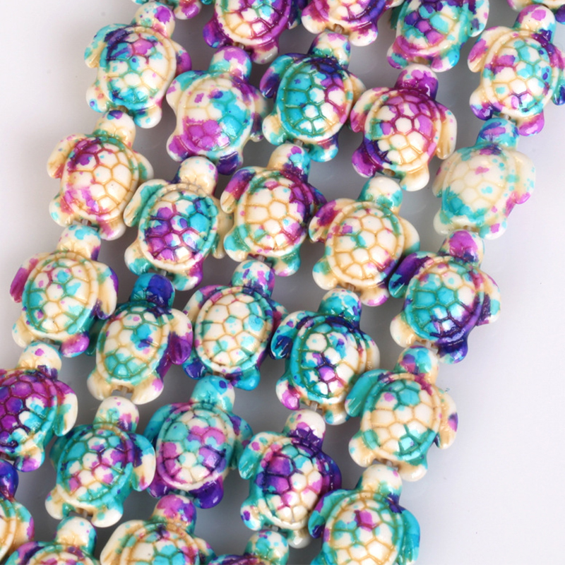 14x18mm Turquoise Turtle camouflage light color