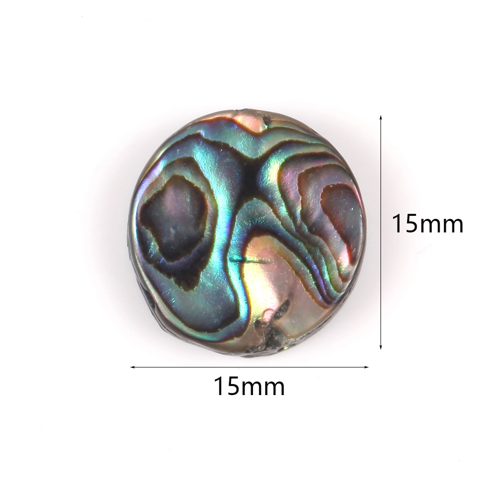 15mm round abalone shell