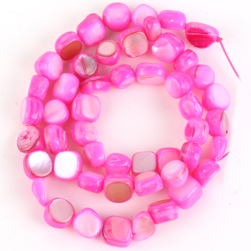 8mm shaped shell rose red