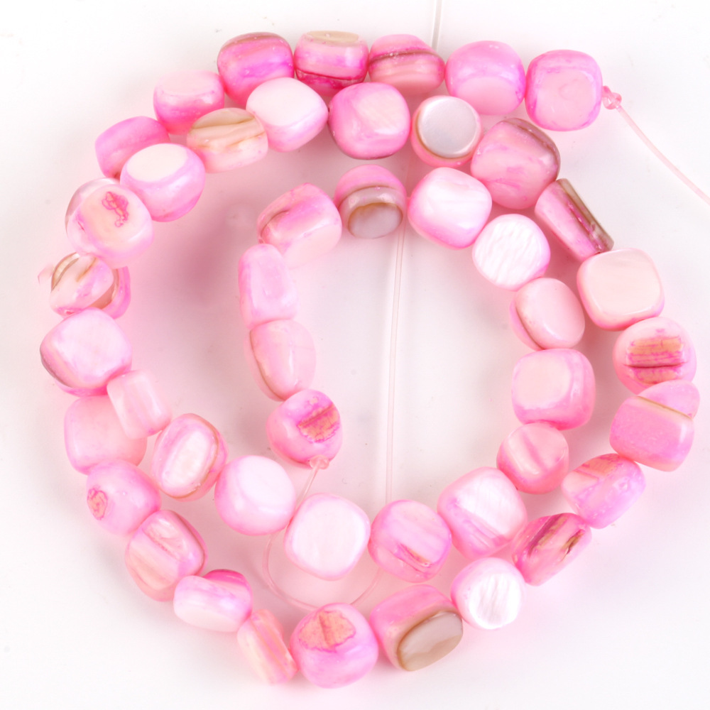 8mm shaped shell pink