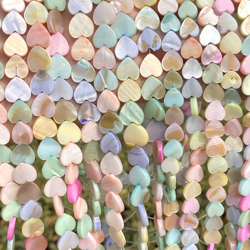 Macaron color shell 8mm vertical hole love