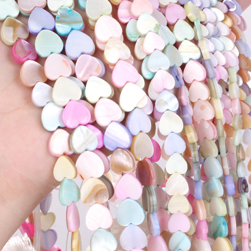 Macaroon color shell 6mm vertical hole love