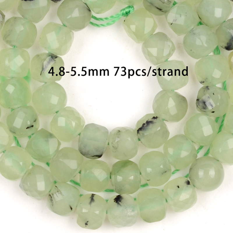 5mm natural prehnite cut squares