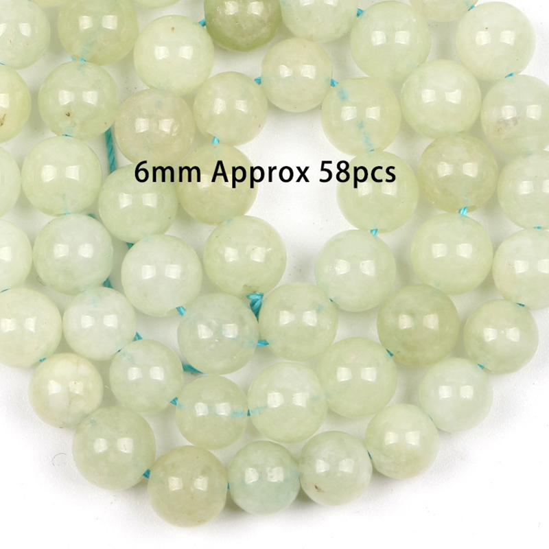 6mm prehnite chalcedony