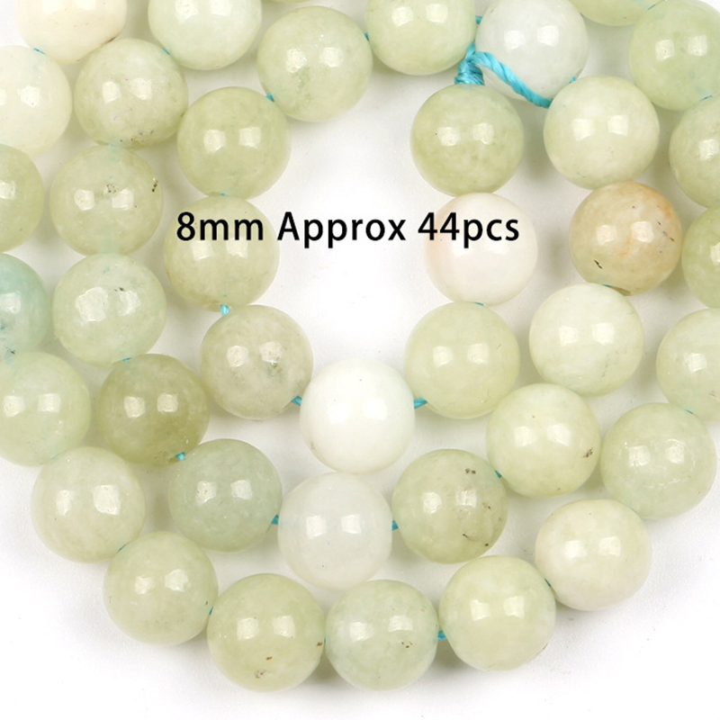 8mm prehnite chalcedony
