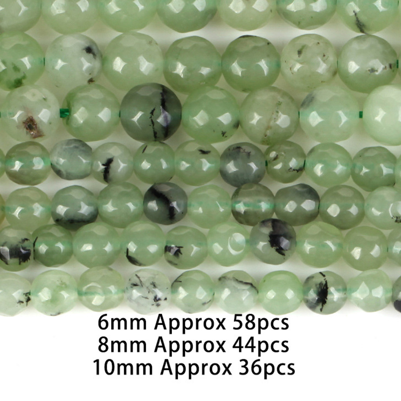 8mm faceted prehnite