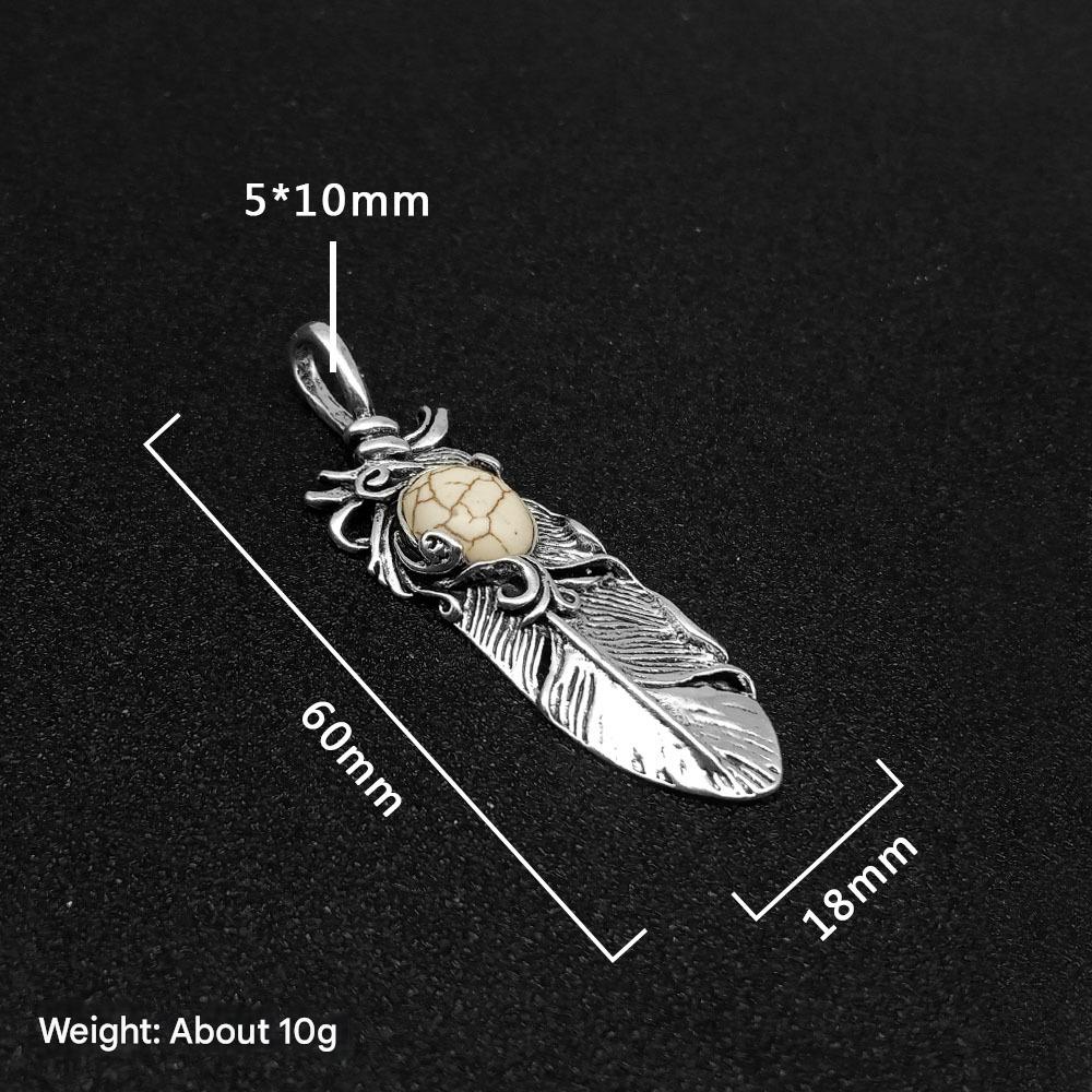 White pine Feather Pendant