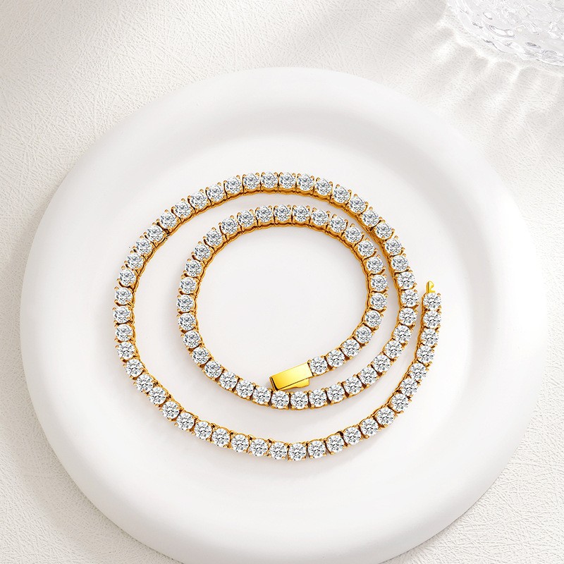 4mm wide gold 45cm long n0122g-45