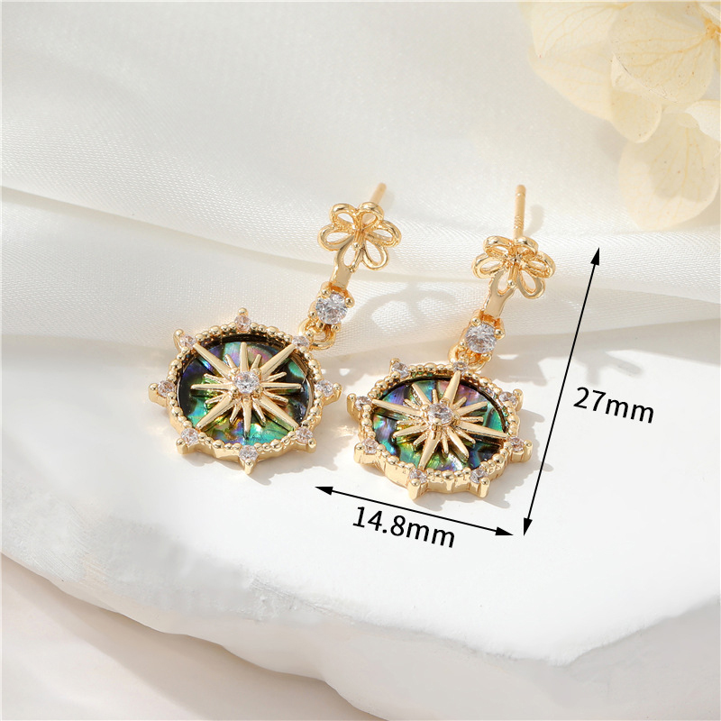 14K Gold WX22284 Abalone Shells