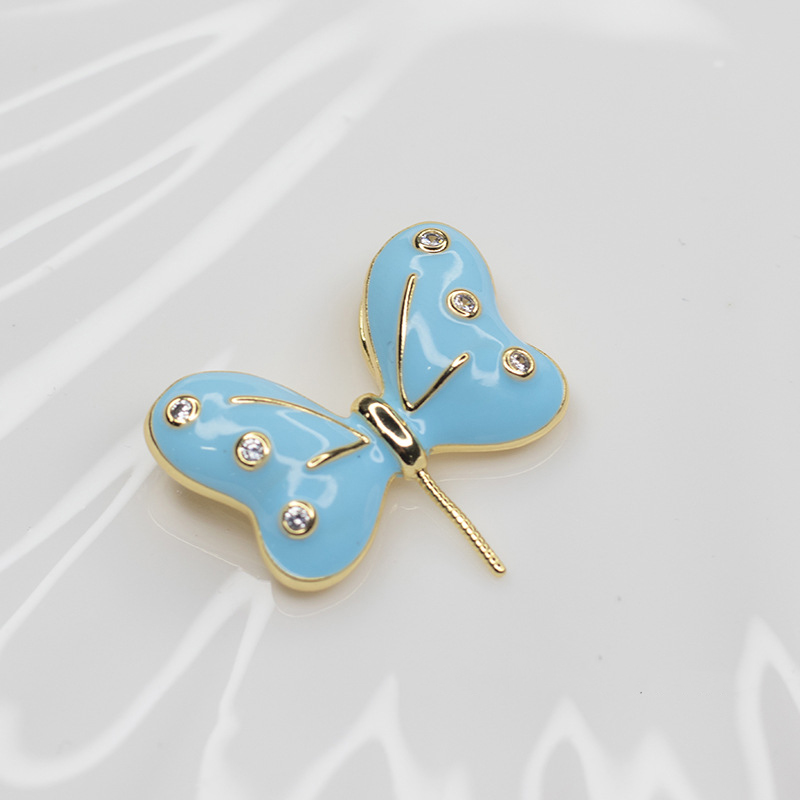 14K Gold N-0247 Blue/White Zirconium