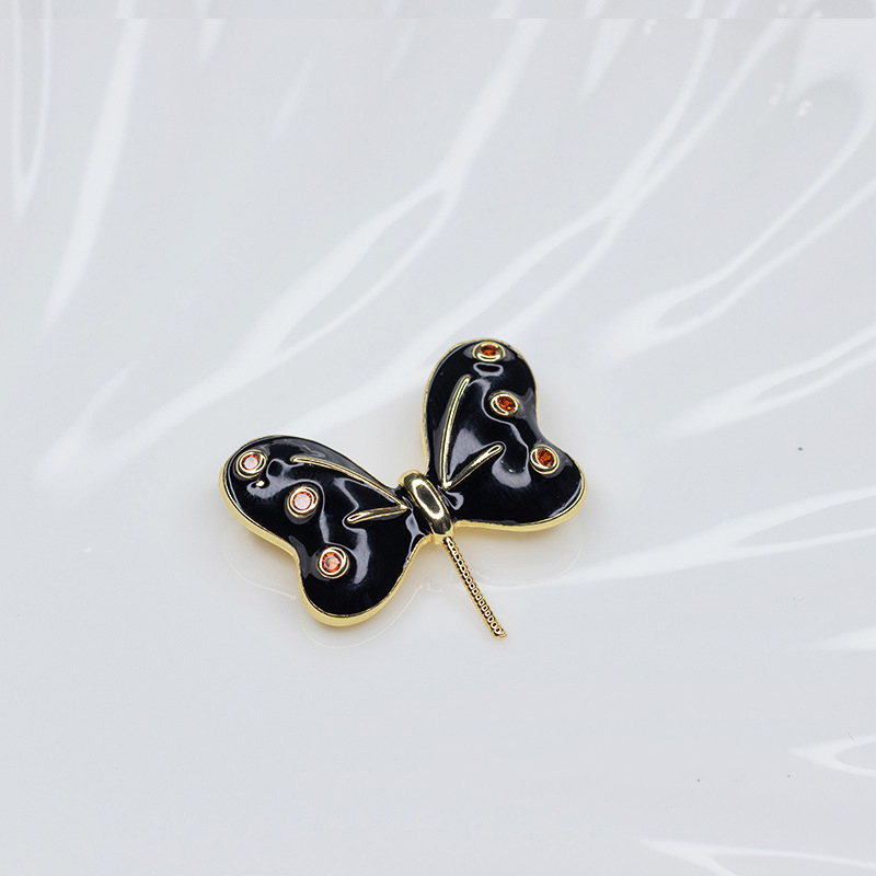 14K Gold N-0247 Black/Red Zirconium