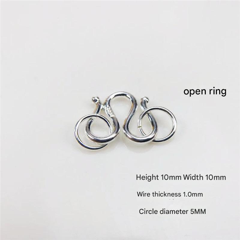 Medium 1mm thick single side open double Open ring
