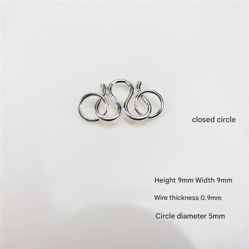 Small 0.9mm thick single side open double closed ring