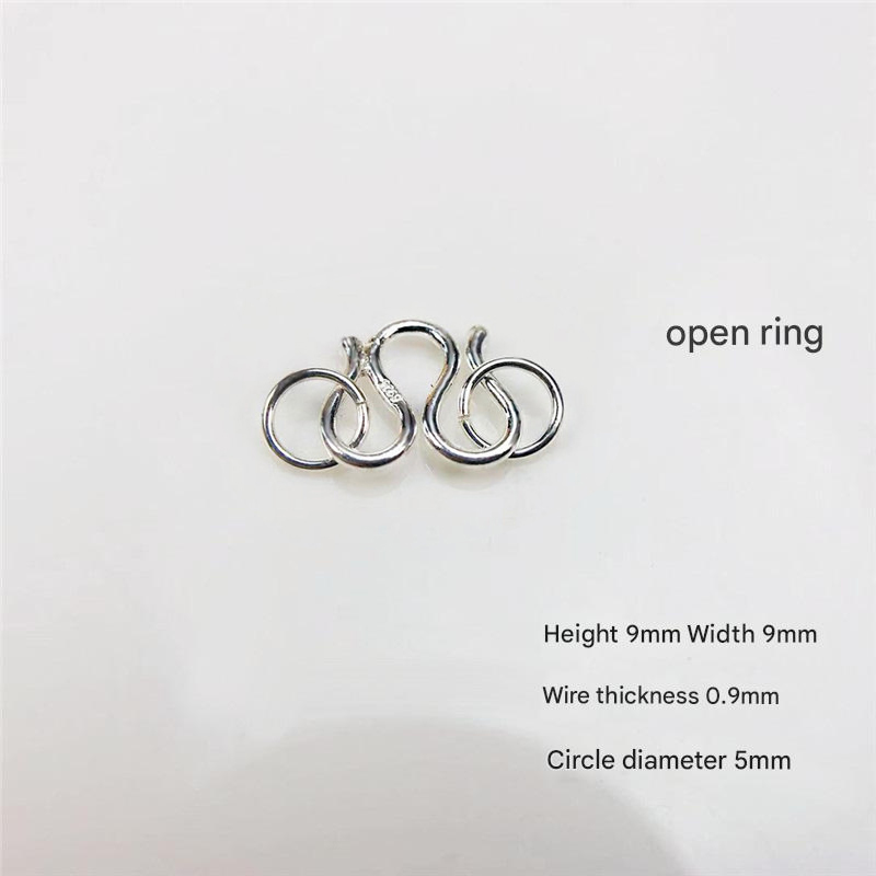 Small 0.9mm thick single side open double Open ring