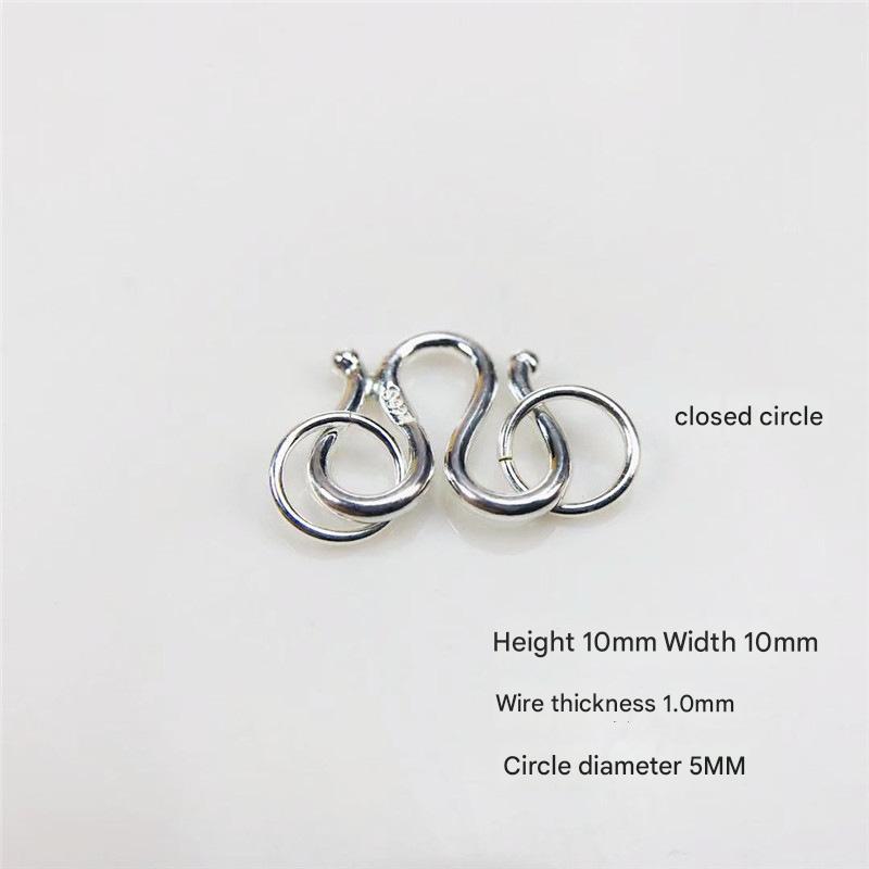Medium 1mm thick single side open double closed ring