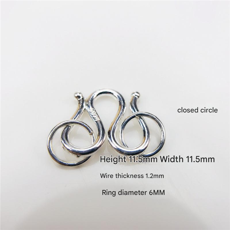 Large 1.2mm thick single side open double closed ring