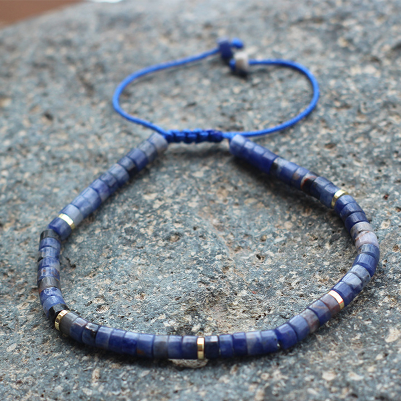 Blue stone gold spacer
