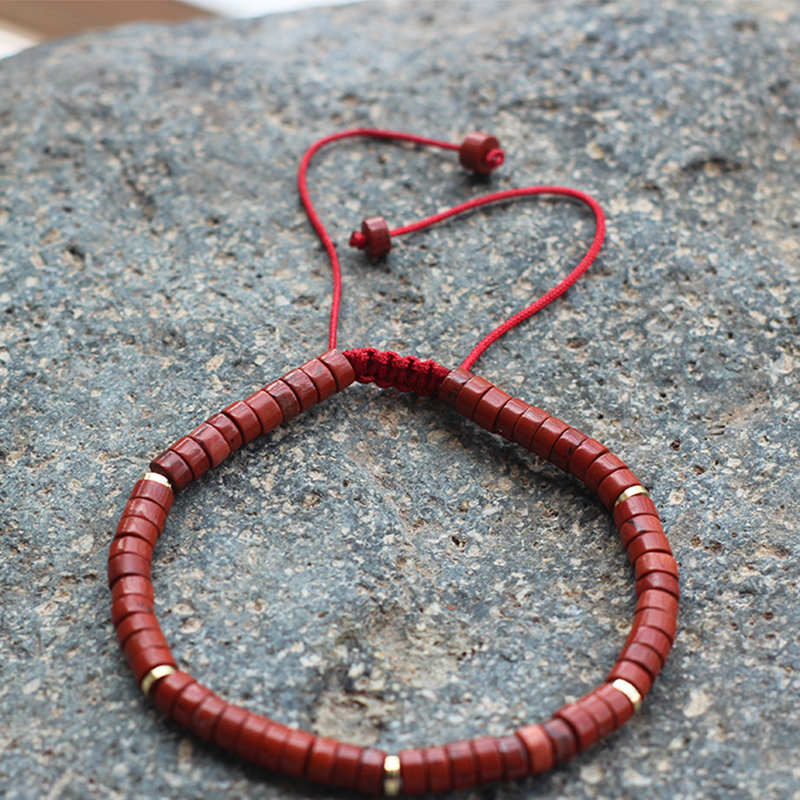 Red stone gold spacer