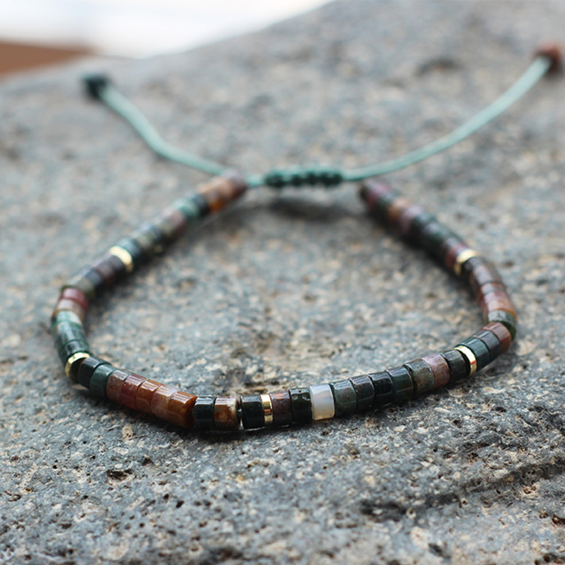Indian agate gold spacer