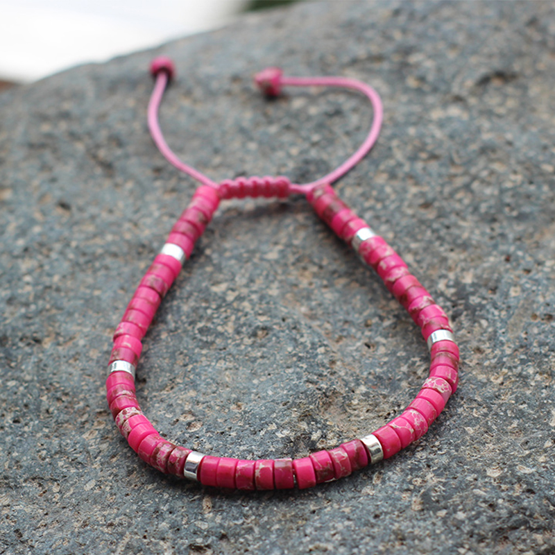 Red emperor stone silver spacer